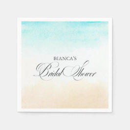 Servilleta De Papel Elegant Tropical Coastal Bridal Shower
