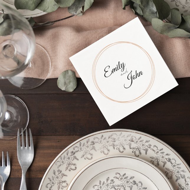 Servilleta De Papel Elegant Wedding Cocktail Napkin (Subido por el creador)