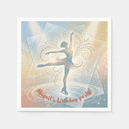 Servilleta De Papel Elegant Winter Ice Skating Birthday 