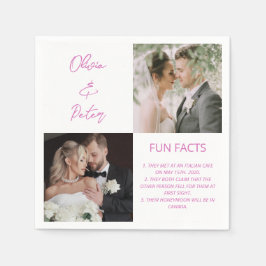 Servilleta De Papel Elegante 2 foto simple pareja simple Boda de hecho