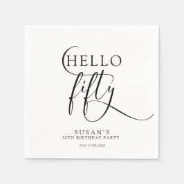 Servilleta De Papel Elegante 50.º Cincuenta Aniversario