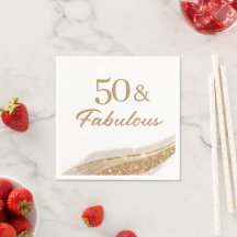 Elegante 50 & Fabuloso Cumpleaños de Oro