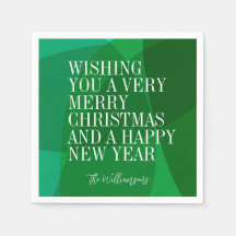 Elegante Abstracto Verde Navideño Personalizado