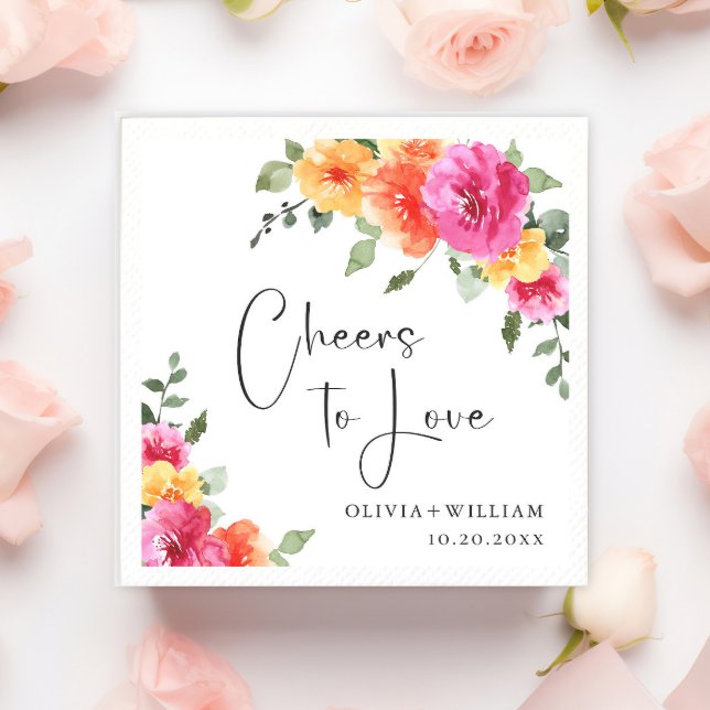 Servilleta De Papel Elegante acuarela Boda de flores festivas brillant (Subido por el creador)