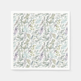 Servilleta De Papel Elegante acuarela botánica