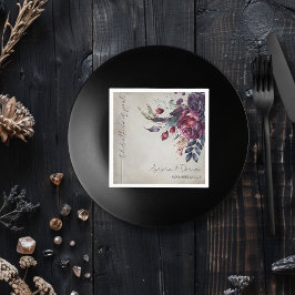 Servilleta De Papel Elegante acuarela Floral Boda Napkin