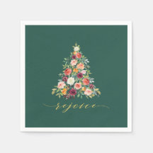 Elegante acuarela Floral Tree Holiday