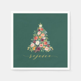 Servilleta De Papel Elegante acuarela Floral Tree Holiday