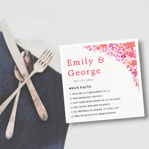 Servilleta De Papel Elegante acuarela Flores Boda veraniego floral