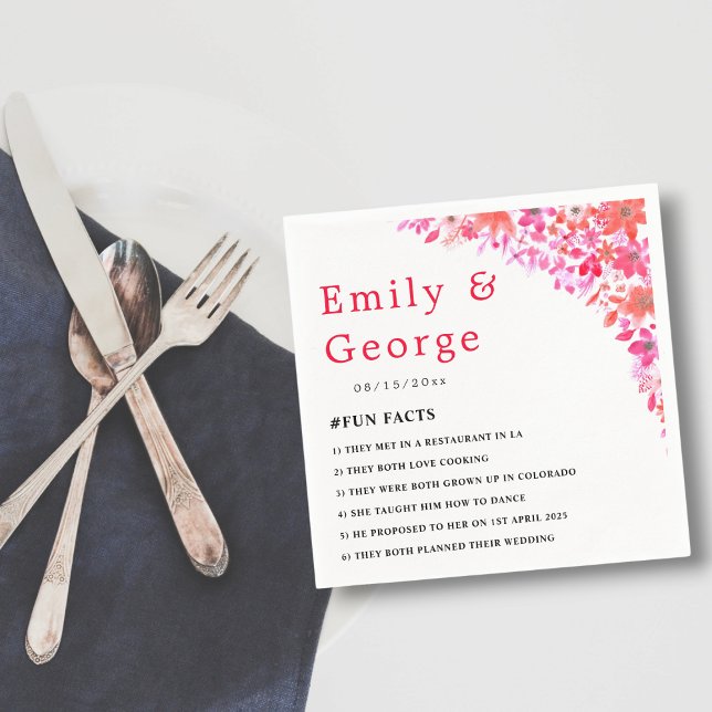 Servilleta De Papel Elegante acuarela Flores Boda veraniego floral (Subido por el creador)