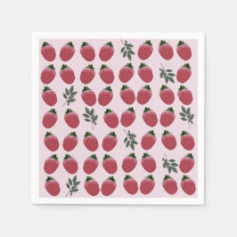 Servilleta De Papel Elegante acuarela Fresa Fiesta Napkin