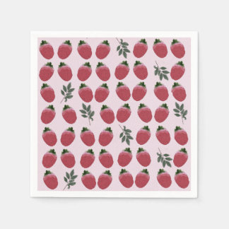 Servilleta De Papel Elegante acuarela Fresa Fiesta Napkin