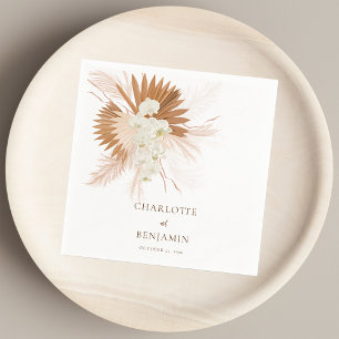 Servilleta De Papel Elegante acuarela Pampas Papel Boda de hierba