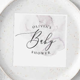 Servilleta De Papel Elegante acuarela polvorienta escritura púrpura du