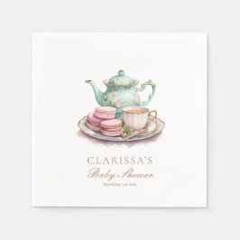 Servilleta De Papel Elegante acuarela Tea Fiesta Baby Shower