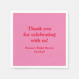 Servilleta De Papel Elegante Agradecimiento de Despedida de Soltera Ro