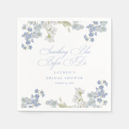 Servilleta De Papel Elegante Algo Azul Antes De Hacer Ducha Bridal