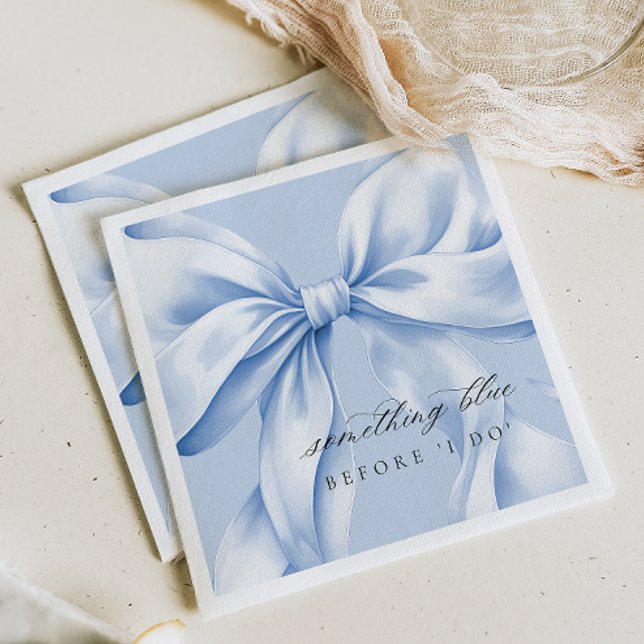 Servilleta De Papel Elegante Algo Azul Bow Papel Napkin (Subido por el creador)