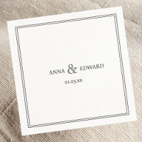 Elegante Ampersand Classic Bodas Napkins
