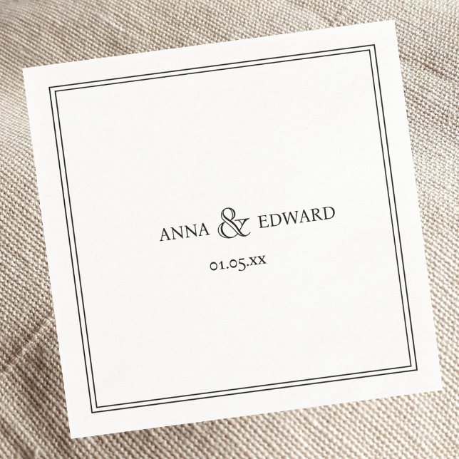 Servilleta De Papel Elegante Ampersand Classic Bodas Napkins (Subido por el creador)