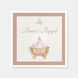 Servilleta De Papel Elegante Aqiqah Islam Baby Girl Napkin