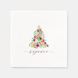 Servilleta De Papel Elegante Árbol Floral de acuarela regocijo