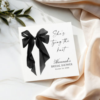 Servilleta De Papel Elegante Arco Negro para Despedida de Soltera