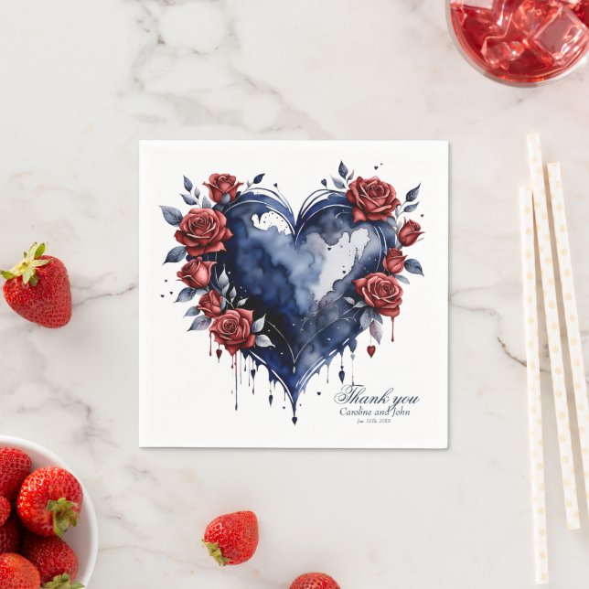 Servilleta De Papel Elegante arreglo rosa con follaje dorado (In situ)