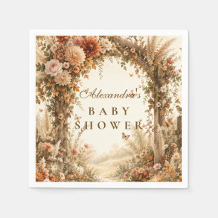 Servilleta De Papel Elegante Baby Shower Boho de Otoño