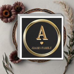 Servilleta De Papel Elegante Baby Shower de la familia de los Monogram
