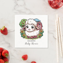 Elegante Baby Shower de oveja simple