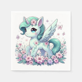 Servilleta De Papel Elegante Baby Shower de Unicornio