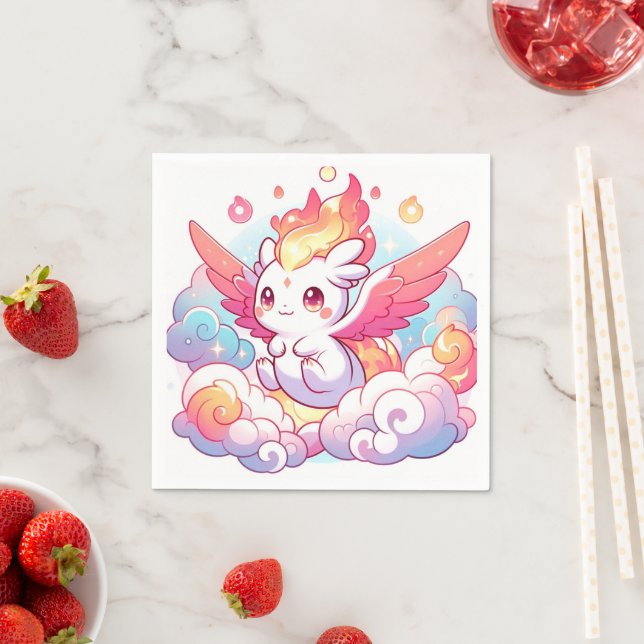 Servilleta De Papel Elegante Baby Shower Dragon (In situ)