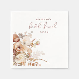 Servilleta De Papel Elegante Baby Shower Floral Rosa Claro