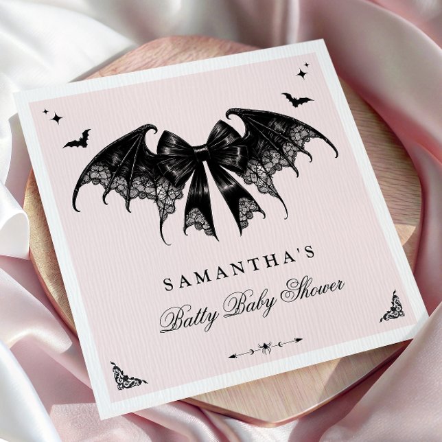Servilleta De Papel Elegante Baby Shower gótico (Subido por el creador)