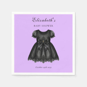 Servilleta De Papel Elegante Baby Shower gótico morado