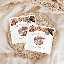 Servilleta De Papel Elegante bajo el mar Chica Pearl Baby Shower
