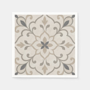 Servilleta De Papel Elegante baldosa de piedra ornamental