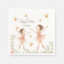 Servilleta De Papel Elegante Ballerina Papel de la fiesta de cumpleaño