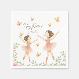 Servilleta De Papel Elegante Ballerina Papel de la fiesta de cumpleaño