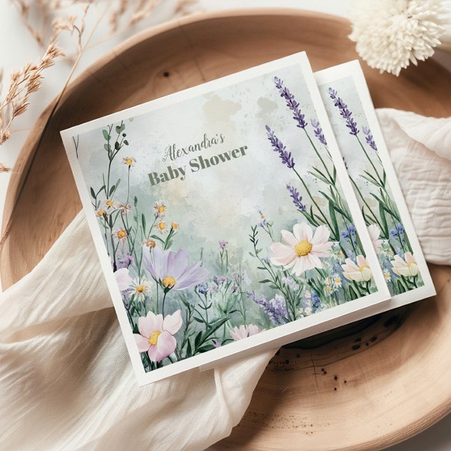 Servilleta De Papel Elegante bebé floral de Rubor en flor (Subido por el creador)