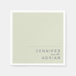 Servilleta De Papel Elegante Beige Minimal Moderno Boda servilletas