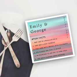 Servilleta De Papel Elegante Blue Sky Romantic Sunset Beach Wedding