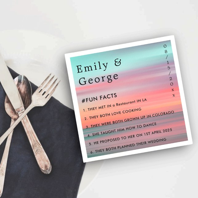 Servilleta De Papel Elegante Blue Sky Romantic Sunset Beach Wedding (Subido por el creador)