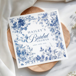 Servilleta De Papel Elegante Blue Toile Chinoiserie Bridal Shower Rótu