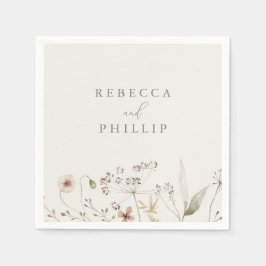 Servilleta De Papel Elegante Boda Boho Wildflower