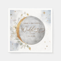 Elegante Boda Celestial Luna y Estrellas