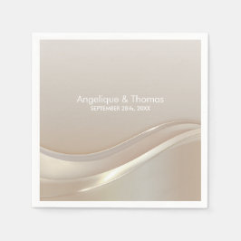 Servilleta De Papel Elegante Boda crema