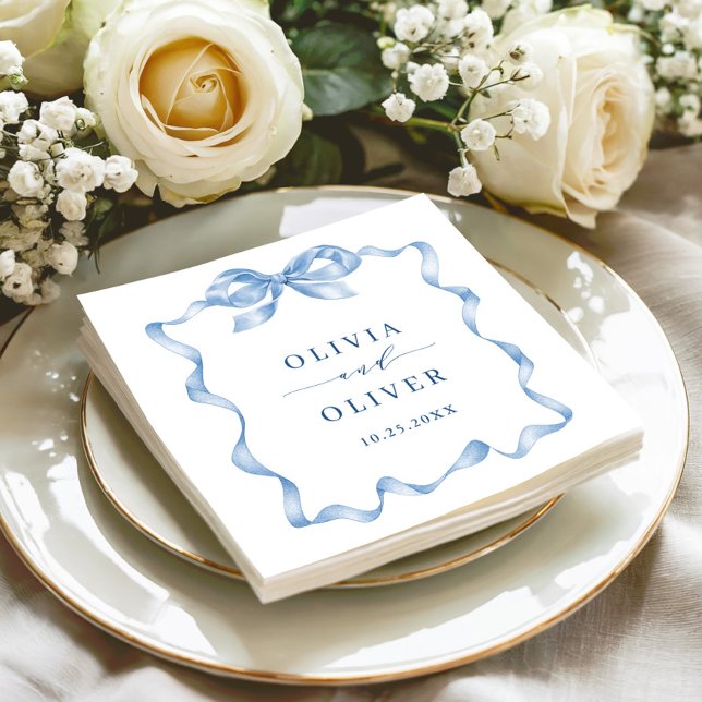 Servilleta De Papel Elegante Boda de barniz azul turbio (Subido por el creador)