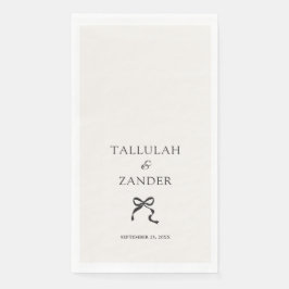 Servilleta De Papel Elegante Boda de barrido mínimo